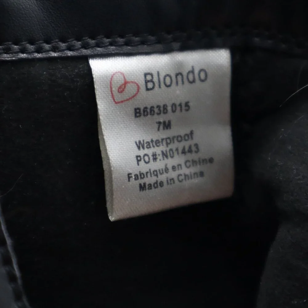 Blondo Nina Waterproof Suede Boot‎ Womens 7M Black Casual Boho Bohemian Classic
